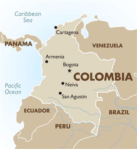 map of colombia and surrounding countries